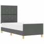 Struttura Letto vidaXL Grigio Scuro 80x200 cm Tessuto Struttura Letto vidaXL Grigio Scuro 80x200 cm Tessuto