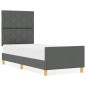 Struttura Letto vidaXL Grigio Scuro 80x200 cm Tessuto Struttura Letto vidaXL Grigio Scuro 80x200 cm Tessuto