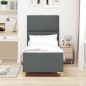 Struttura Letto vidaXL Grigio Scuro 80x200 cm Tessuto Struttura Letto vidaXL Grigio Scuro 80x200 cm Tessuto