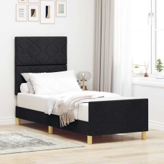 Struttura del letto nera 80x200 cm in tessuto di vidaXL