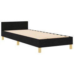 Struttura del letto nera 80x200 cm in tessuto di vidaXL