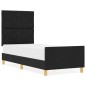 Struttura del letto nera 80x200 cm in tessuto di vidaXL