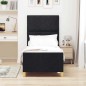 Struttura del letto nera 80x200 cm in tessuto di vidaXL