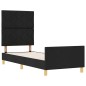 Struttura del letto nera 80x200 cm in tessuto di vidaXL