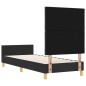 Struttura del letto nera 80x200 cm in tessuto di vidaXL
