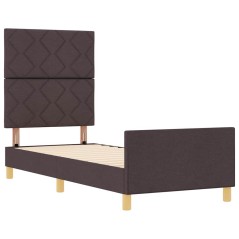 Letto vidaXL Marrone Scuro 80x200 cm in Tessuto