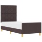 Letto vidaXL Marrone Scuro 80x200 cm in Tessuto