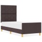 Letto vidaXL Marrone Scuro 80x200 cm in Tessuto
