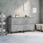 Credenze 2pz Grigio Cemento 60x35x70 cm in Legno Multistrato Credenze 2pz Grigio Cemento 60x35x70 cm in Legno Multistrato