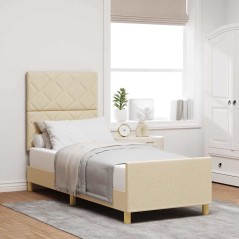 Struttura letto vidaXL crema 80x200 cm in tessuto