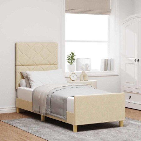 Struttura letto vidaXL crema 80x200 cm in tessuto