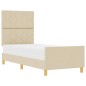 Struttura letto vidaXL crema 80x200 cm in tessuto Struttura letto vidaXL crema 80x200 cm in tessuto