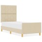 Struttura letto vidaXL crema 80x200 cm in tessuto Struttura letto vidaXL crema 80x200 cm in tessuto