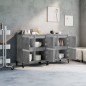 Credenze 2pz Grigio Cemento 60x35x70 cm in Legno Multistrato Credenze 2pz Grigio Cemento 60x35x70 cm in Legno Multistrato