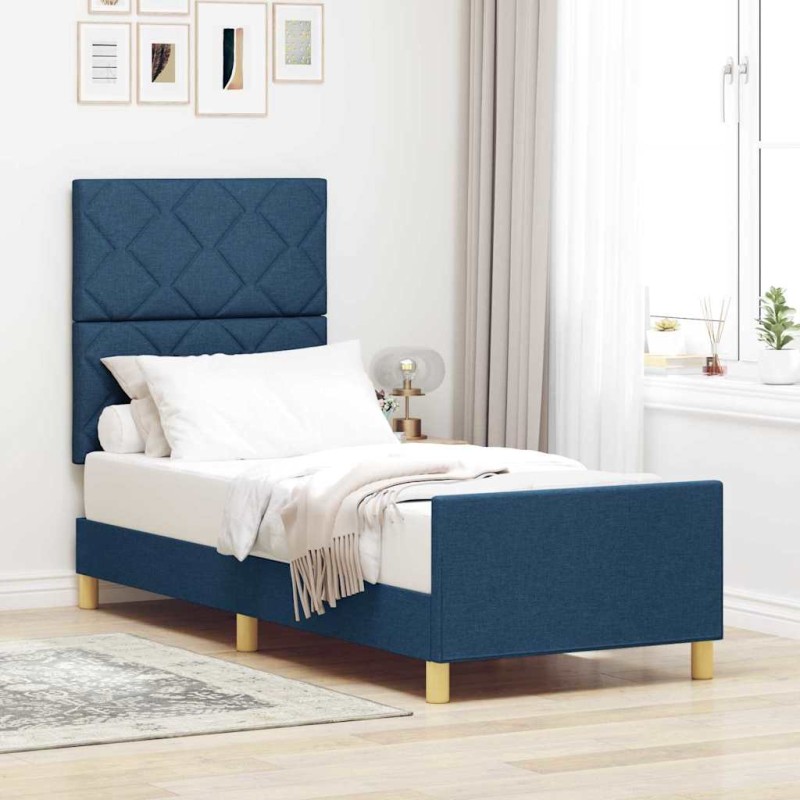 Struttura Letto Blu vidaXL 80x200 cm in Tessuto