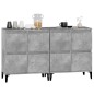 Credenze 2pz Grigio Cemento 60x35x70 cm in Legno Multistrato Credenze 2pz Grigio Cemento 60x35x70 cm in Legno Multistrato