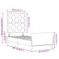 Struttura Letto Blu vidaXL 80x200 cm in Tessuto