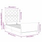 Struttura letto vidaXL grigio chiaro 90x190 cm in tessuto