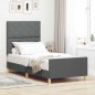 Struttura del Letto Grigio Scuro 90x190 cm in Tessuto - vidaXL