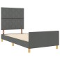 Struttura del Letto Grigio Scuro 90x190 cm in Tessuto - vidaXL