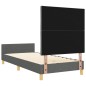 Struttura del Letto Grigio Scuro 90x190 cm in Tessuto - vidaXL