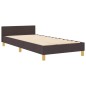 Struttura del letto vidaXL - Marrone scuro, 90x190 cm, Tessuto Struttura del letto vidaXL - Marrone scuro, 90x190 cm, Tessuto