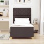 Struttura del letto vidaXL - Marrone scuro, 90x190 cm, Tessuto Struttura del letto vidaXL - Marrone scuro, 90x190 cm, Tessuto
