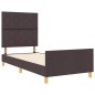 Struttura del letto vidaXL - Marrone scuro, 90x190 cm, Tessuto Struttura del letto vidaXL - Marrone scuro, 90x190 cm, Tessuto