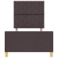 Struttura del letto vidaXL - Marrone scuro, 90x190 cm, Tessuto Struttura del letto vidaXL - Marrone scuro, 90x190 cm, Tessuto