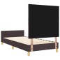 Struttura del letto vidaXL - Marrone scuro, 90x190 cm, Tessuto Struttura del letto vidaXL - Marrone scuro, 90x190 cm, Tessuto