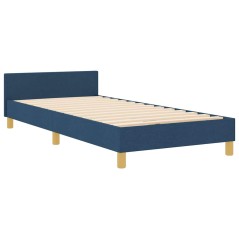 Struttura Letto Blu vidaXL 90x190 cm in Tessuto