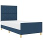 Struttura Letto Blu vidaXL 90x190 cm in Tessuto