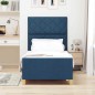 Struttura Letto Blu vidaXL 90x190 cm in Tessuto