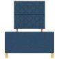 Struttura Letto Blu vidaXL 90x190 cm in Tessuto