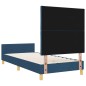 Struttura Letto Blu vidaXL 90x190 cm in Tessuto