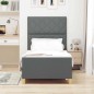 Letto vidaXL Grigio scuro 90x200 cm in tessuto