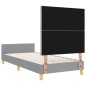 Struttura Letto vidaXL Grigio chiaro 100x200 cm Tessuto