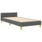 Struttura letto vidaXL grigia scura 100x200 cm in tessuto