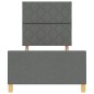 Struttura letto vidaXL grigia scura 100x200 cm in tessuto