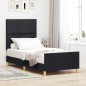 Struttura del letto nera 100x200 cm in tessuto vidaXL