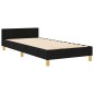 Struttura del letto nera 100x200 cm in tessuto vidaXL