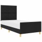 Struttura del letto nera 100x200 cm in tessuto vidaXL