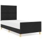 Struttura del letto nera 100x200 cm in tessuto vidaXL