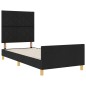 Struttura del letto nera 100x200 cm in tessuto vidaXL