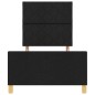 Struttura del letto nera 100x200 cm in tessuto vidaXL