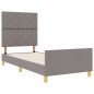Struttura del Letto vidaXL Tortora 100x200 cm in Tessuto Struttura del Letto vidaXL Tortora 100x200 cm in Tessuto