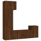 Set Mobili Porta TV 5 pz Rovere Marrone in Legno Multistrato Set Mobili Porta TV 5 pz Rovere Marrone in Legno Multistrato