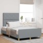 Letto in tessuto grigio chiaro vidaXL 120x190 cm Letto in tessuto grigio chiaro vidaXL 120x190 cm