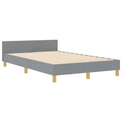 Letto in tessuto grigio chiaro vidaXL 120x190 cm