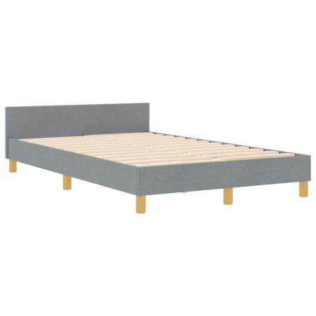 Letto in tessuto grigio chiaro vidaXL 120x190 cm